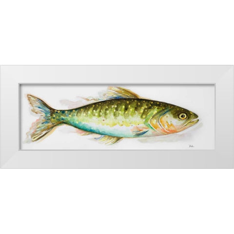 Watercolor Fish II White Modern Wood Framed Art Print by Pinto, Patricia