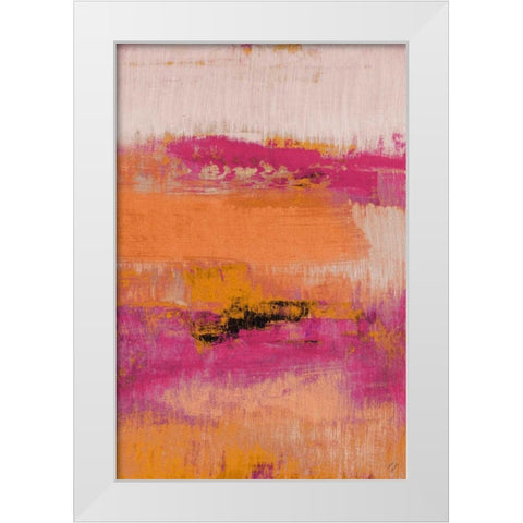 Orange Quiet Midnight White Modern Wood Framed Art Print by Loreth, Lanie