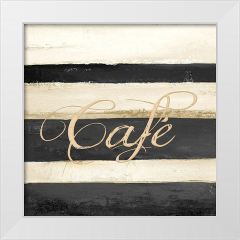 Cafe White Modern Wood Framed Art Print by Pinto, Patricia