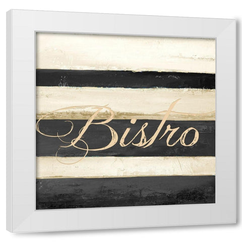 Bistro White Modern Wood Framed Art Print by Pinto, Patricia