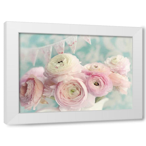 Ranunculus Party White Modern Wood Framed Art Print by Gardner, Sarah