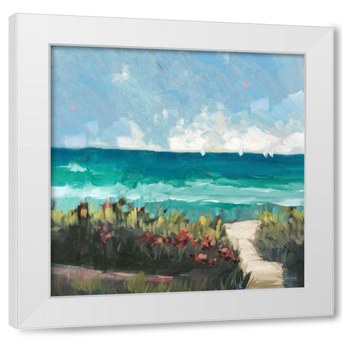 Oceanside II White Modern Wood Framed Art Print by Slivka, Jane