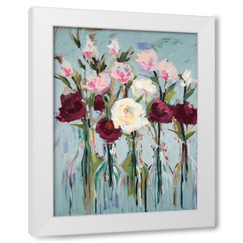 Romantic Blossoms White Modern Wood Framed Art Print by Slivka, Jane