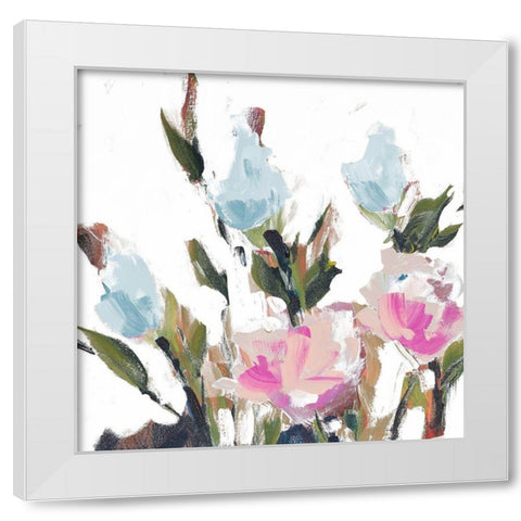 Blossoms II White Modern Wood Framed Art Print by Slivka, Jane