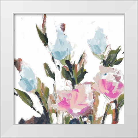 Blossoms II White Modern Wood Framed Art Print by Slivka, Jane