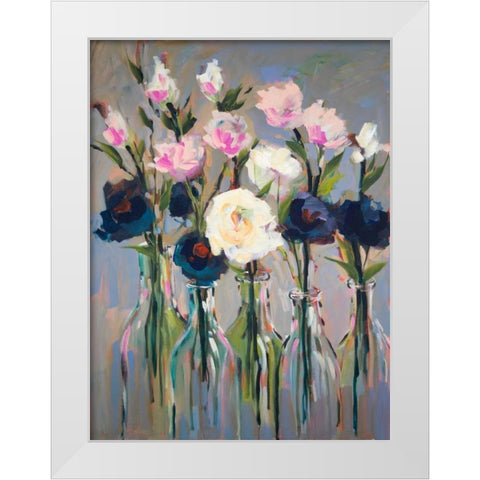 Romantic Blossoms White Modern Wood Framed Art Print by Slivka, Jane