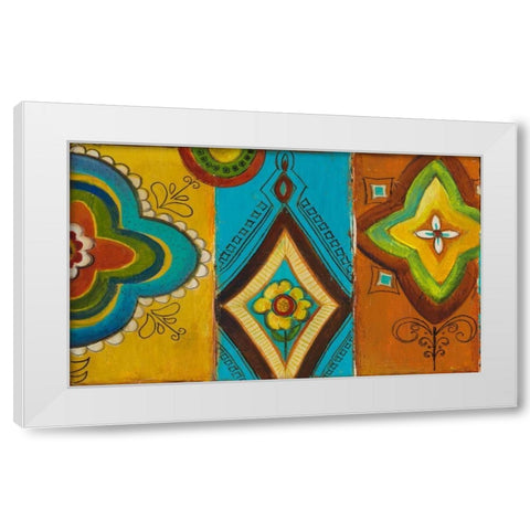 Quatrefoil Trio I White Modern Wood Framed Art Print by Pinto, Patricia