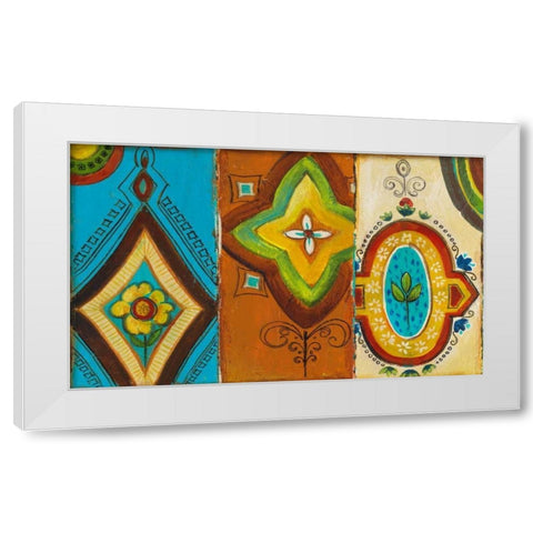 Quatrefoil Trio III White Modern Wood Framed Art Print by Pinto, Patricia