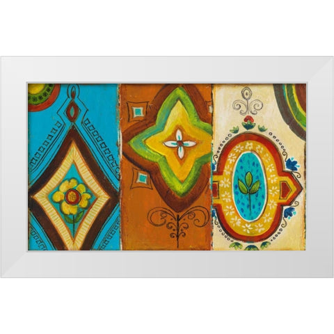 Quatrefoil Trio III White Modern Wood Framed Art Print by Pinto, Patricia