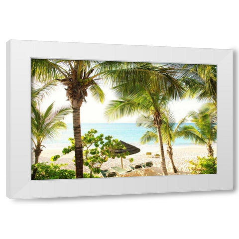 Sitting Under the Palms White Modern Wood Framed Art Print by Bryant, Susan
