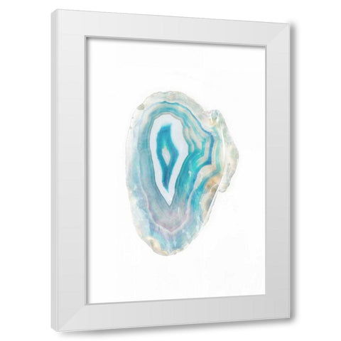 Watercolor Agate I White Modern Wood Framed Art Print by Bryant, Susan