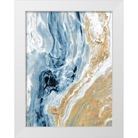 Blue Quartz Top White Modern Wood Framed Art Print by Bryant, Susan