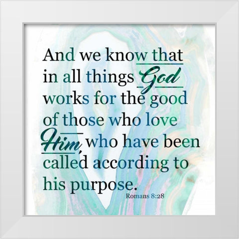 All Things God White Modern Wood Framed Art Print by Bryant, Susan