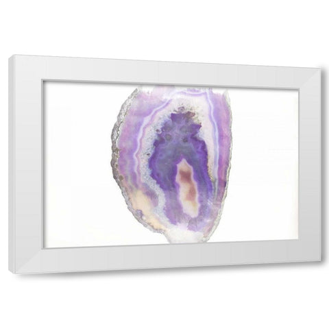 Purple Watercolor Agate I White Modern Wood Framed Art Print by Bryant, Susan