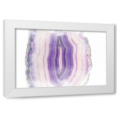 Purple Watercolor Agate II White Modern Wood Framed Art Print by Bryant, Susan
