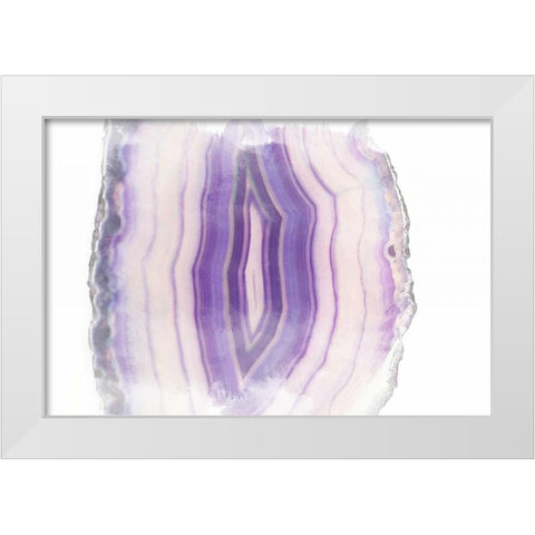 Purple Watercolor Agate II White Modern Wood Framed Art Print by Bryant, Susan