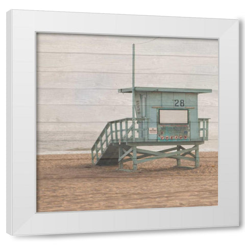 Life Guard White Wash White Modern Wood Framed Art Print by Bryant, Susan