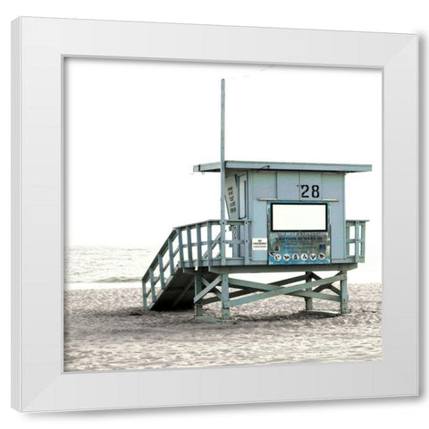 Lifeguard House White Modern Wood Framed Art Print by Bryant, Susan