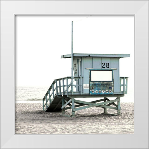Lifeguard House White Modern Wood Framed Art Print by Bryant, Susan