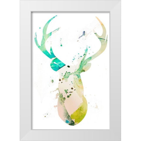 Youthful Deer II White Modern Wood Framed Art Print by Bryant, Susan