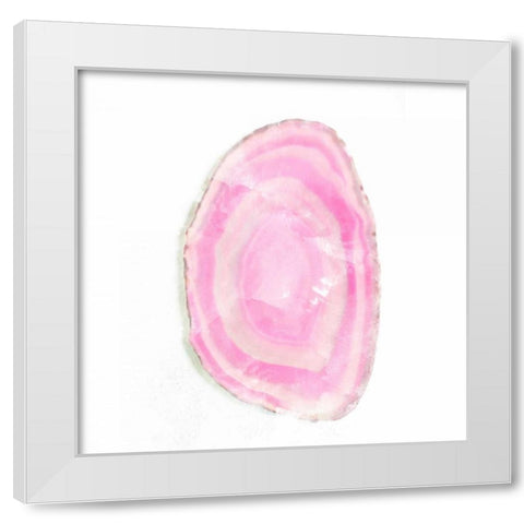 Water Color Agate Square I White Modern Wood Framed Art Print by Bryant, Susan