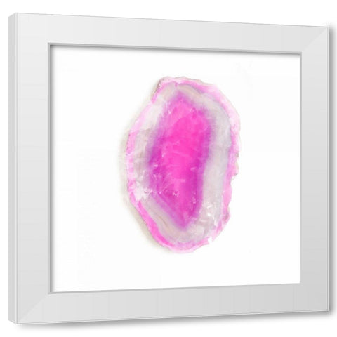 Water Color Agate Square II White Modern Wood Framed Art Print by Bryant, Susan
