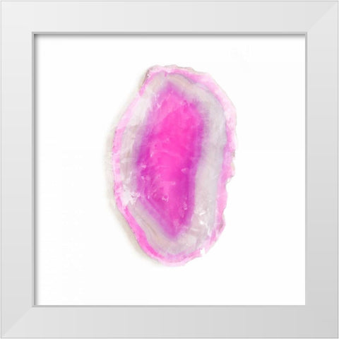 Water Color Agate Square II White Modern Wood Framed Art Print by Bryant, Susan