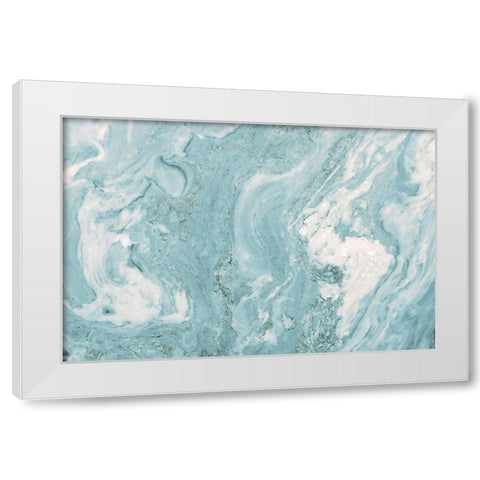 Teal Quartz Top White Modern Wood Framed Art Print by Bryant, Susan