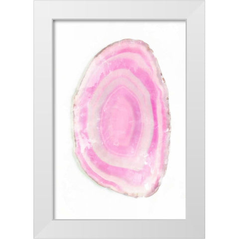 Pink Watercolor Agate III White Modern Wood Framed Art Print by Bryant, Susan