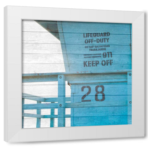 Life Guard Beach Shack White Modern Wood Framed Art Print by Bryant, Susan