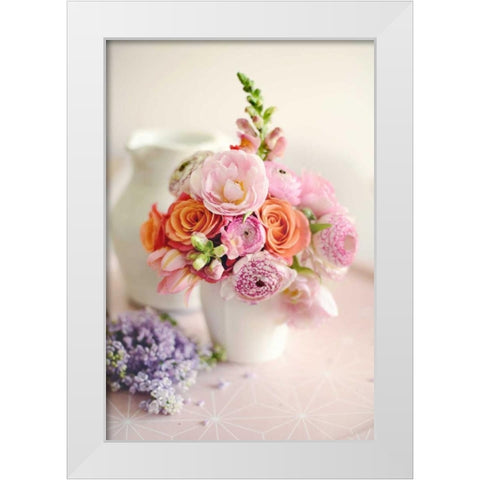 Casual Morning on Pink White Modern Wood Framed Art Print by Gardner, Sarah