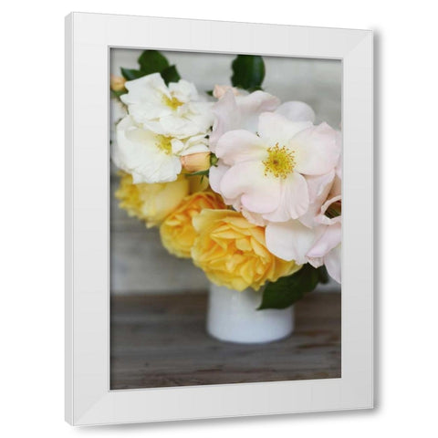 Country Bouquet II White Modern Wood Framed Art Print by Gardner, Sarah