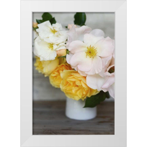 Country Bouquet II White Modern Wood Framed Art Print by Gardner, Sarah