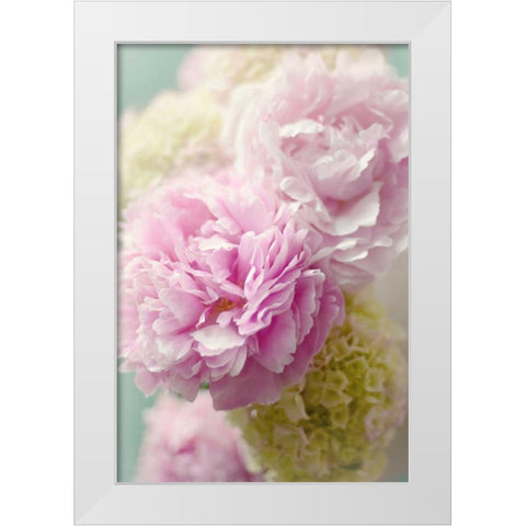 Soft Pink Blooms White Modern Wood Framed Art Print by Gardner, Sarah