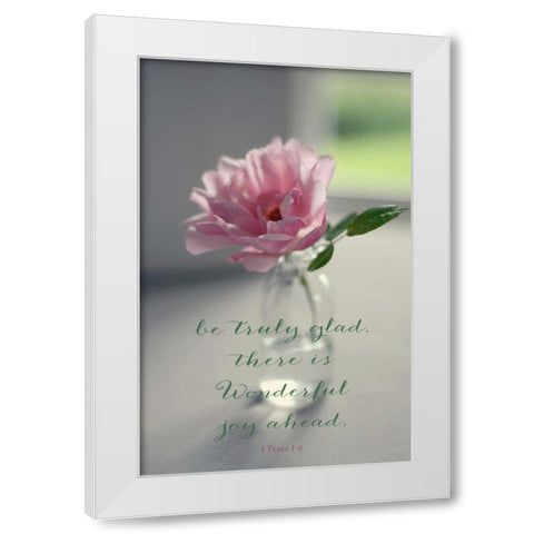 Joy Ahead White Modern Wood Framed Art Print by Gardner, Sarah