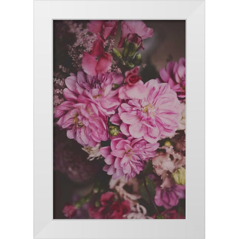 Dark Floral White Modern Wood Framed Art Print by Gardner, Sarah