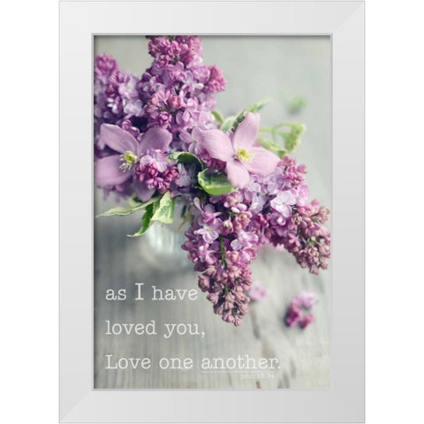 Love One Another White Modern Wood Framed Art Print by Gardner, Sarah