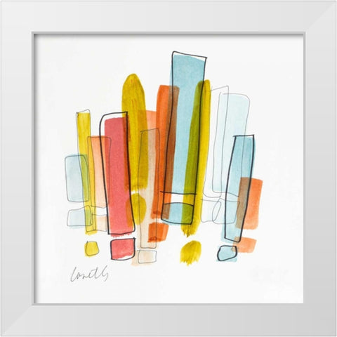 Exclamation I White Modern Wood Framed Art Print by Loreth, Lanie