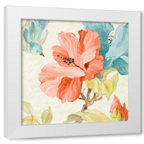 Tropical Grace Square II White Modern Wood Framed Art Print by Loreth, Lanie