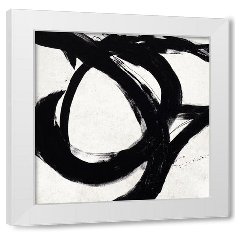 Circular Strokes  White Modern Wood Framed Art Print by Morris, Megan