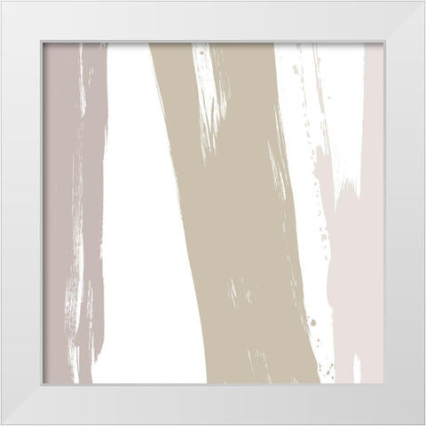 Gray Strokes I White Modern Wood Framed Art Print by Morris, Meghan