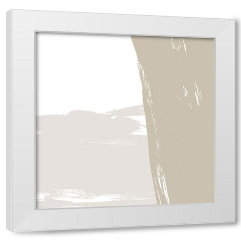 Gray Strokes III White Modern Wood Framed Art Print by Morris, Meghan