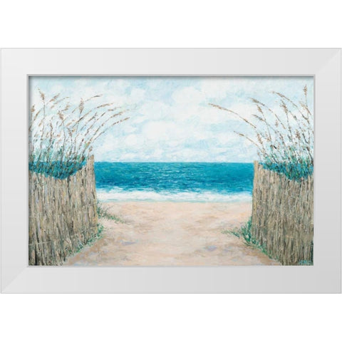 Sand Bridge Walkway White Modern Wood Framed Art Print by Coolick, Ann Marie