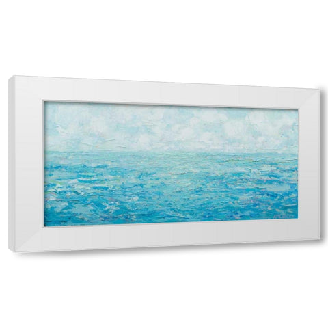 Ocean Tides White Modern Wood Framed Art Print by Coolick, Ann Marie