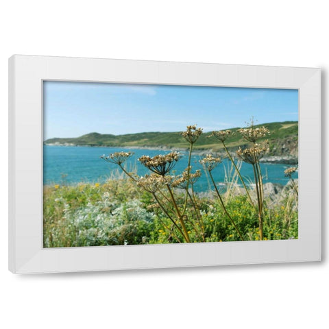 Far Away In The Breeze White Modern Wood Framed Art Print by Gardner, Sarah