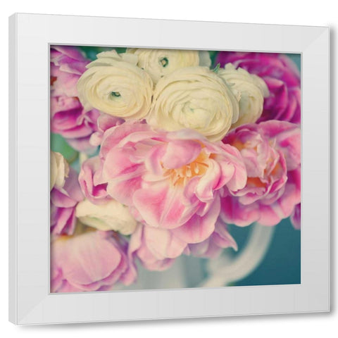 Blushing Blooms II White Modern Wood Framed Art Print by Gardner, Sarah