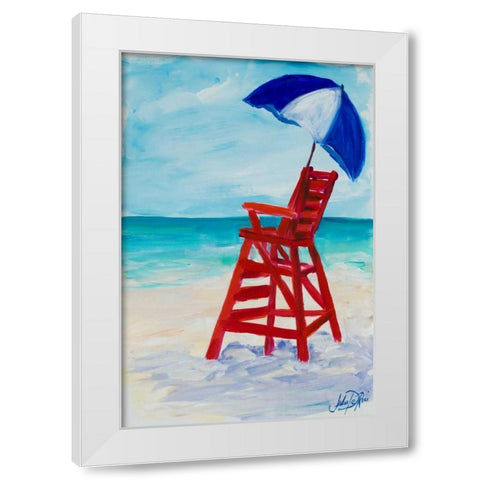 Lifeguard Post I White Modern Wood Framed Art Print by DeRice, Julie