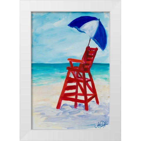 Lifeguard Post I White Modern Wood Framed Art Print by DeRice, Julie