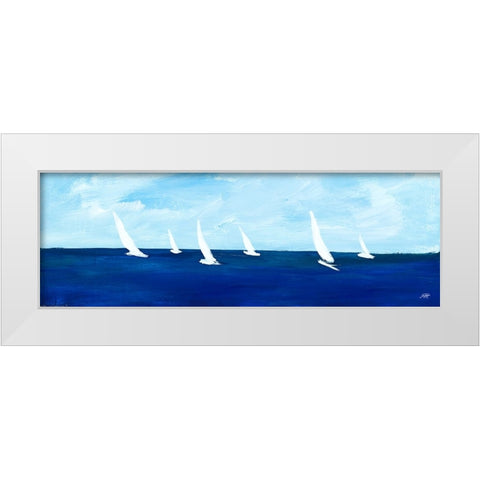 Windjammer Panel II White Modern Wood Framed Art Print by DeRice, Julie