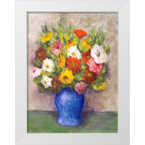 Vase of Beauty I White Modern Wood Framed Art Print by Johnson, Walt